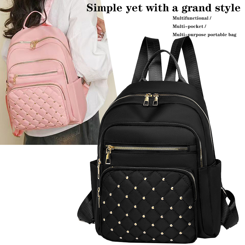 Canvas Backpack Casual - 데일리 웨어 소프트 패브릭 여성 백팩